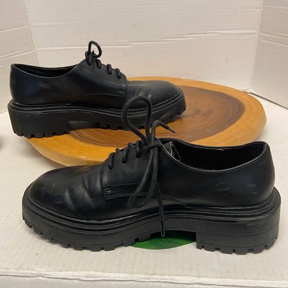 ASOS Platform Laced Combat Boot Platform Oxford - Picture 2 of 11